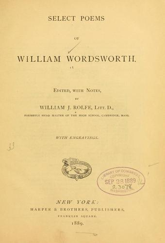 Cover of SELECTED POEMS
