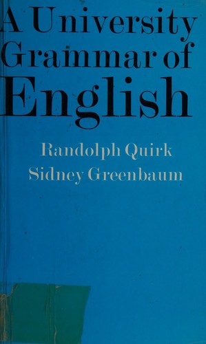 Cover of A UNIVERSITY GRAMMAR OF ENGLISH.